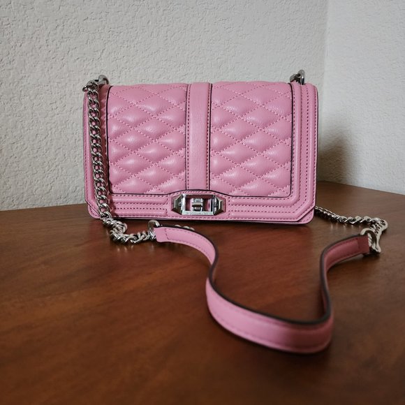 Rebecca Minkoff Quilted Love Crossbody Full Size in Pink - Picture 2 of 4